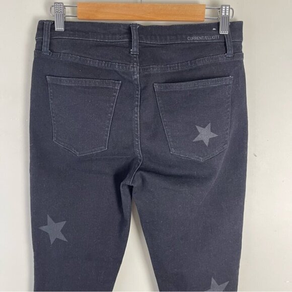 CURRENT/ELLIOTT High Waist Stiletto Vineland Star Black Skinny Jeans Size 28 - Picture 7 of 14